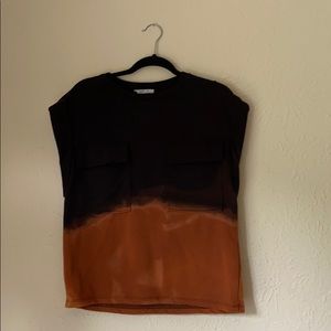 Zara Bleached Black Sweatshirt Tee